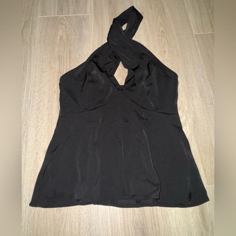 Banana Republic Black Sleeveless Halter Top